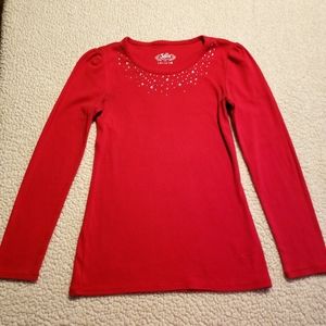Justice Red Long Sleeve Shirt
